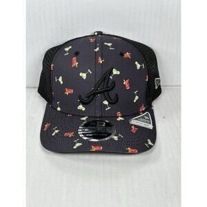 New Era Atlanta Braves Drinks Pattern MLB 9SEVENTY Stretch-Snap Hat Cap NWT